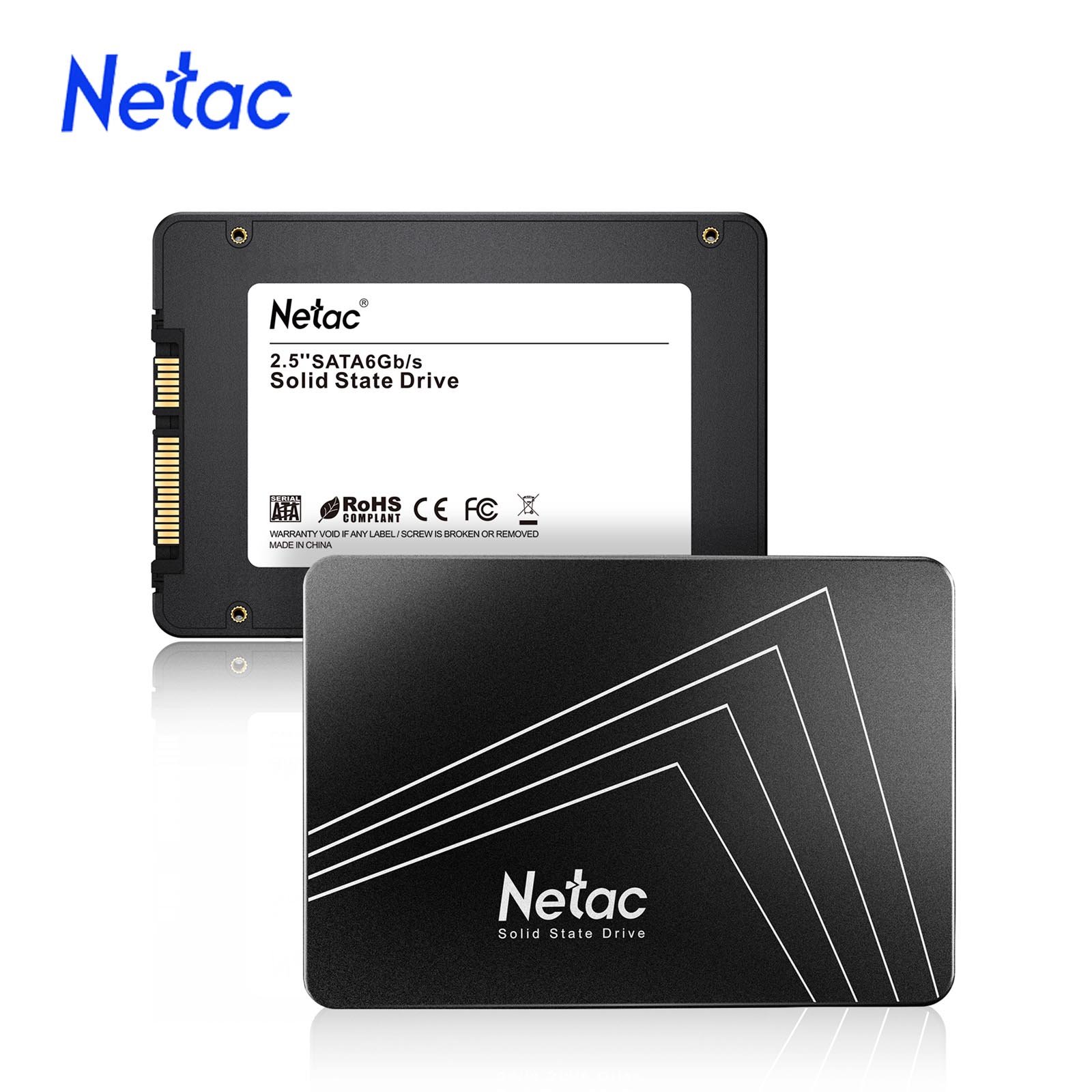 Ssd 500Gb - Netac-内蔵ソリッドステートハードディスク、デスクトップおよびラップトップ用ssd、128GB、256GB、512GB、1テラバイト、2テラバイト、sata、sata3、2.5インチ
