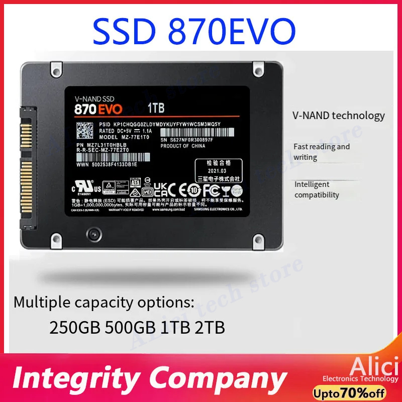 オリジナル SSD サムスン 870EVO ソリッドステート - Samsung Ssd のレビューと価格