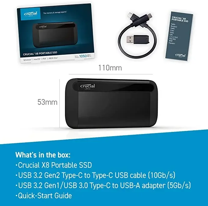 2026年プレミアム100%正規新品 Crucial X8  - External Ssd のレビューと価格