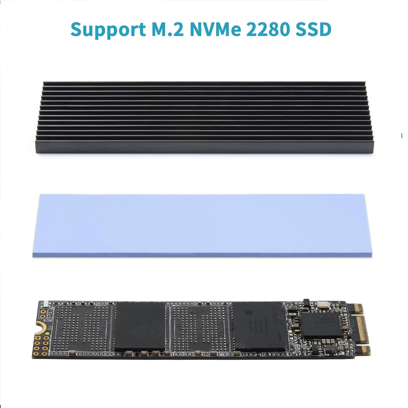 シリコンサーマルパッド付きアルミニウムヒートシンク,pcie - Nvme Ssd のレビューと価格